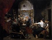 Diego Velazquez The Fable of Arachne a.k.a. The Tapestry Weavers or The Spinners oil painting on canvas
